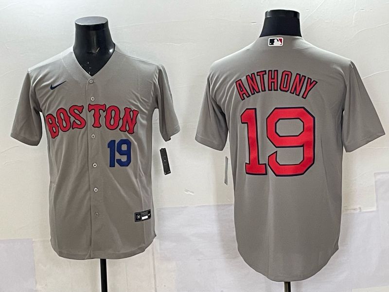 Men Boston Red Sox Nike 19 Anthony Grey 2025 MLB Jersey 04